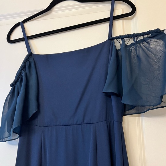 Show Me Your Mumu - Lauren Tie Maxi Dress in Rich Navy Crisp, Size L - Picture 8 of 14